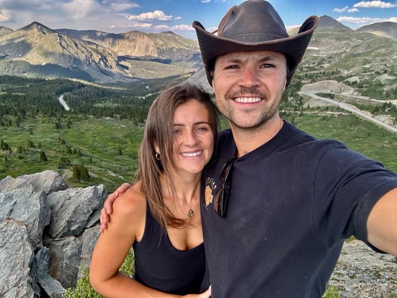 Couple traveling